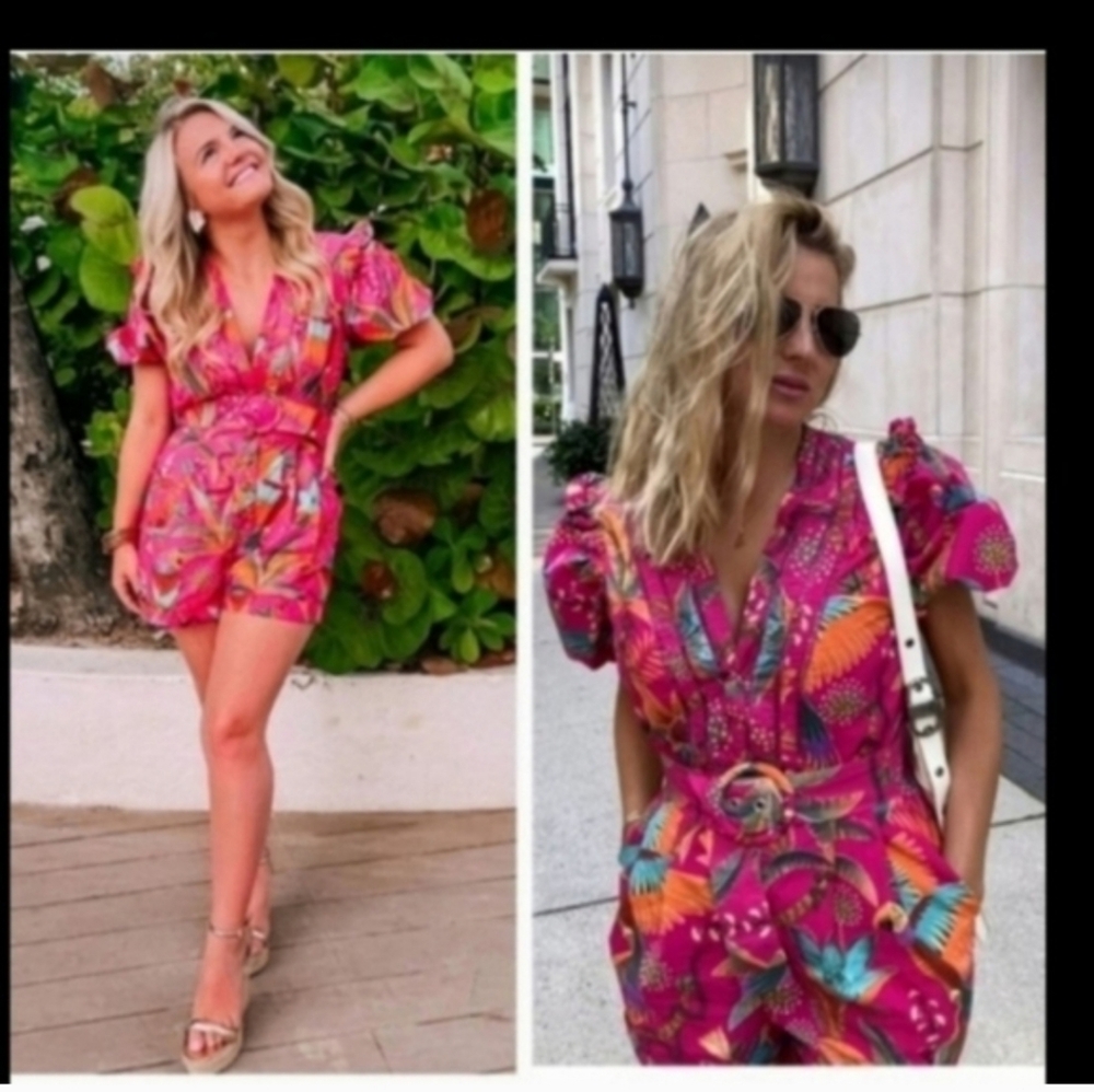 Farm Rio Pink Romper - Picture 2 of 6